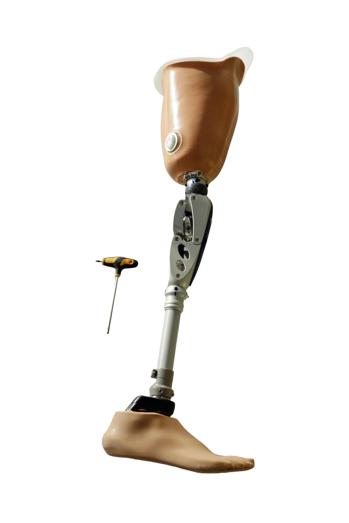 finished-prosthesis-consisting-prosthetic-socket-metallic-section-foot